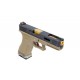 Страйкбольный пистолет WE Tech G Force G17 T6 GBB pistol (Black/ Tan/Silver) WE-G001WET-6